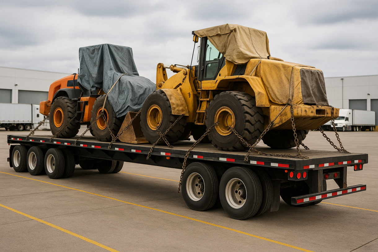 Flatbed Trailer Hauling